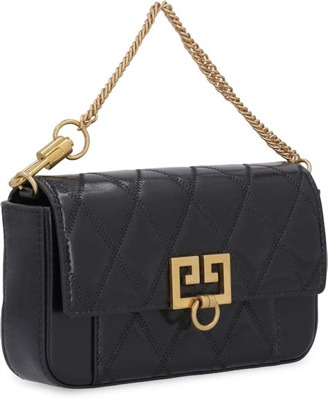 givenchy black pocket quilted leather shoulder bag|givenchy bag.